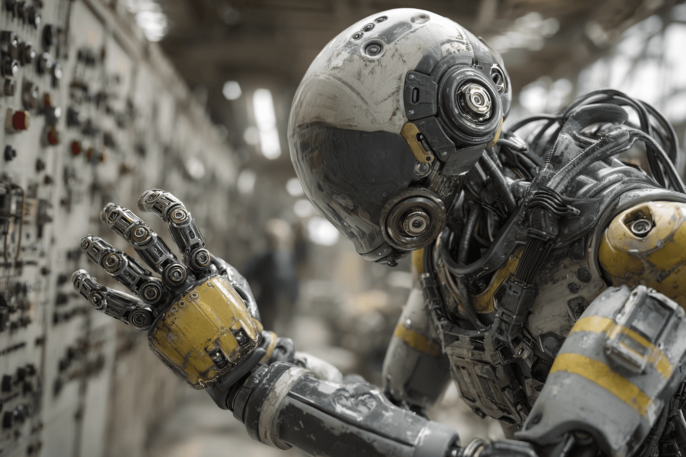 Humanoid robot in a hazardous work environment